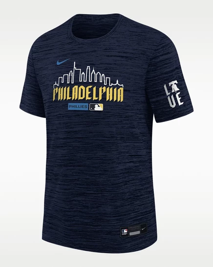 Детская футболка Nike Phillies City Connect Dri-FIT, темно-синяя