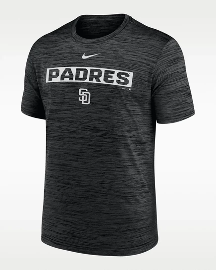 Мужская футболка Nike Dri-FIT Padres Velocity, черная