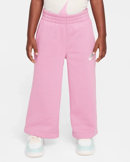 Детские широкие флисовые брюки Nike Sportswear Club, розовые