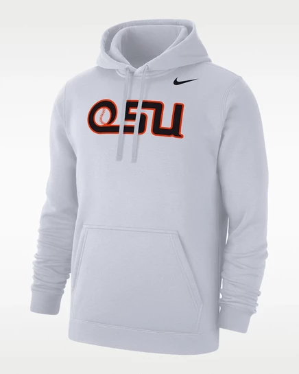 Мужское худи Nike Oregon State Beavers Club Fleece, белое