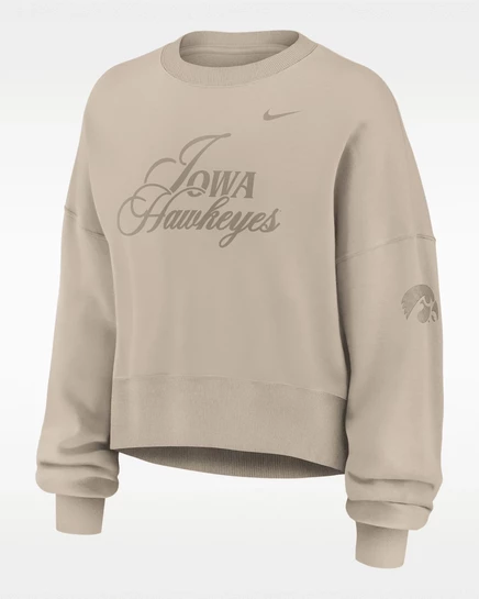 Женское худи Nike Iowa Phoenix Oversized, бежевое