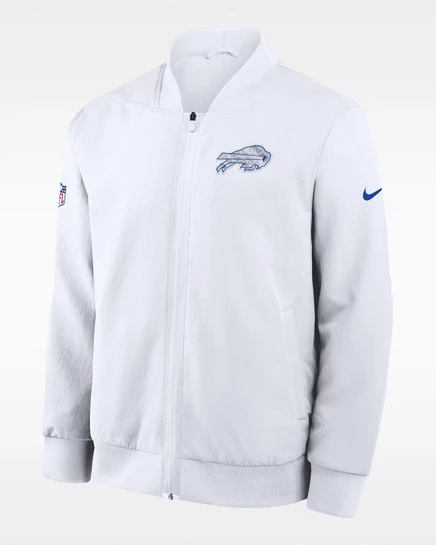 Мужская бомбер-куртка Nike Buffalo Bills Sideline, белая