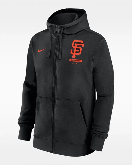 Мужская толстовка Nike San Francisco Giants Lockup на молнии, черная