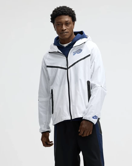 Мужская куртка Nike Rivalries Tech Buffalo Bills на молнии, белая