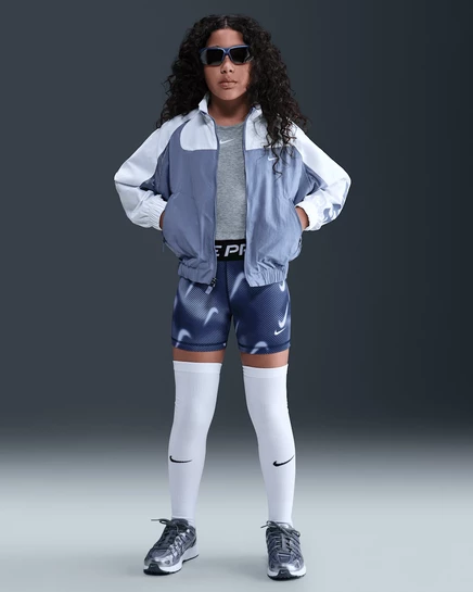 Детские шорты Nike Pro Dri-FIT 3″, темно-синие/белые