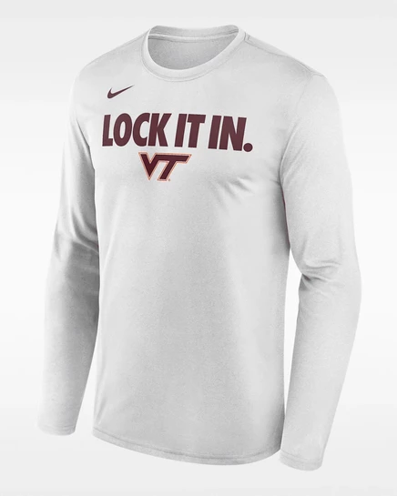 Мужская футболка Nike Virginia Tech 2026 Dri-FIT, белая