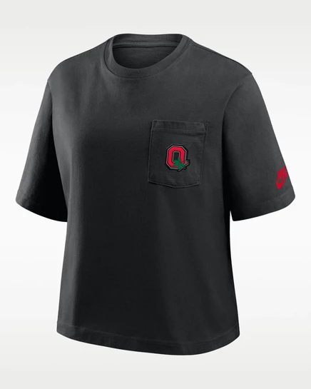 Женская футболка Nike Ohio State Legacy с карманом, черная