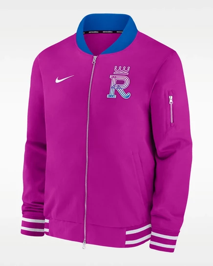 Мужская куртка-бомбер Nike Kansas City Royals City Connect, фиолетовая