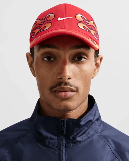 Унисекс кепка Nike Club Structured OG Flame, университетский красный