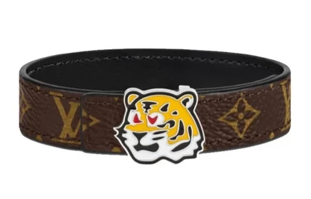 Унисекс-браслеты Louis Vuitton из телячьей кожи, черные
