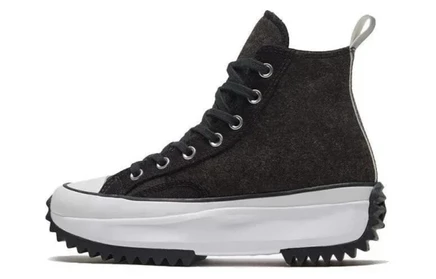 Высокие кеды Converse Run Star Hike, черно-серебристые