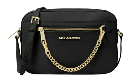 Женская сумка Michael Kors Jet Set кожаная, черная