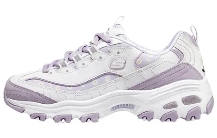 Женские кроссовки Skechers D'Lites 1.0, бело-фиолетовые