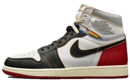 Мужские кроссовки Jordan 1 High Union, черно-белые