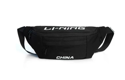 Унисекс сумка Li-Ning из полиамида, черно-белая