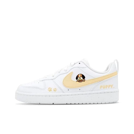 Детские кеды Nike Court Borough Big Bear Low, желто-белые