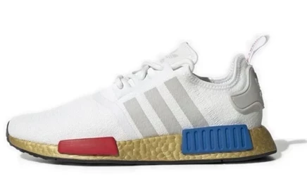 Мужские кроссовки Adidas NMD R1 OG, бело-золотые