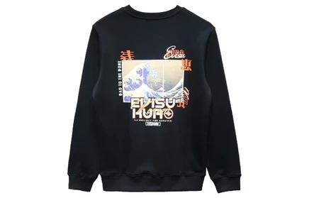 Мужской свитшот Evisu, черный