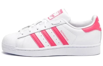 Кеды для девочек Adidas Originals Superstar, бело-розовые