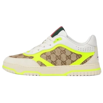 Кроссовки Gucci Re-Web GG Canvas, бело-желтые