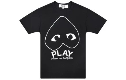 Мужская футболка CDG Play Inverted Outline Heart