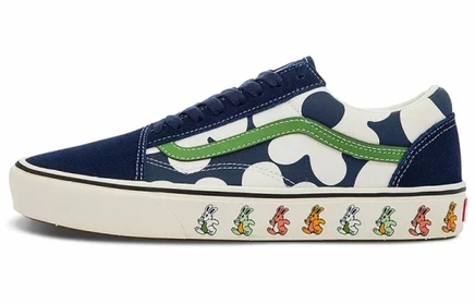 Унисекс кеды Vans Old Skool, сине-бело-зелёные