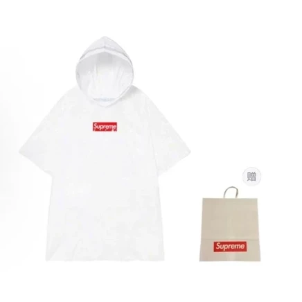 Дождевик Supreme, коллекция весна-лето 2020, белый