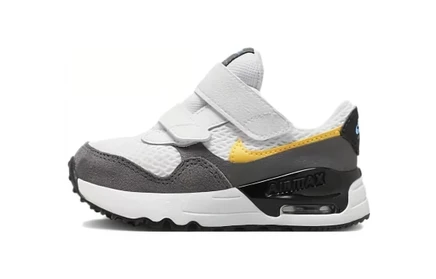 Детские кроссовки Nike Air Max SYSTM бело-серо-оранжевые