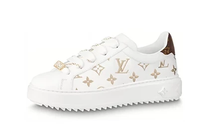 Женские кроссовки Louis Vuitton Time Out, бело-золотые