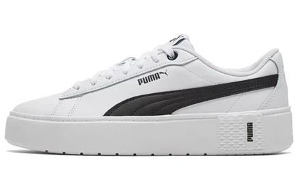 Женские кеды Puma Smash Platform V2, бело-черные