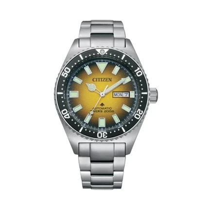 Мужские часы Citizen Promaster, автоподзавод, желтый циферблат