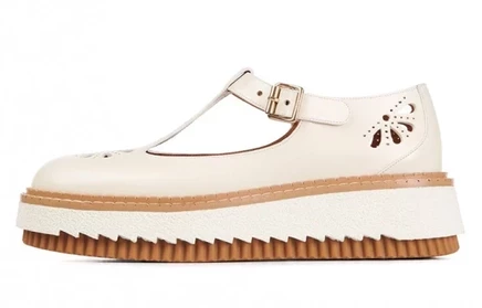 Женские туфли на платформе Chloé, экрю