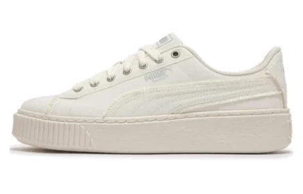 Женские кеды Puma Basket Platform Fringe, бежевые