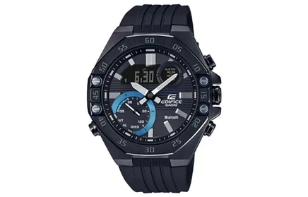 Мужские часы Casio Edifice ECB-10YPB-1A, чёрный циферблат