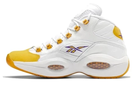 Мужские кроссовки Reebok Question Mid, бело-желтые