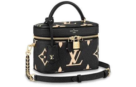 Сумка Louis Vuitton Vanity PM, черно-бежевая
