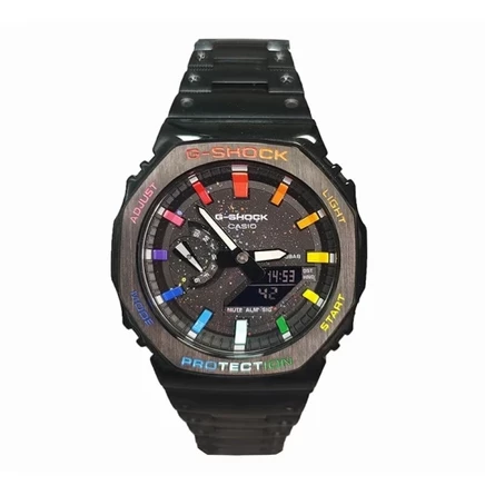 Мужские часы Casio с двойным дисплеем, черные