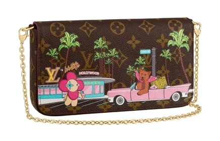 Женская сумка Louis Vuitton Pochette Felicie, розовая