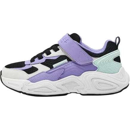 Детские кроссовки Skechers, черно-бело-фиолетовые