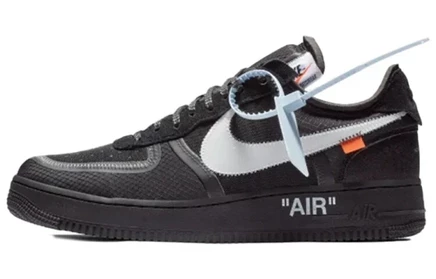 Мужские кроссовки Nike AF1 Off-White, черно-белые
