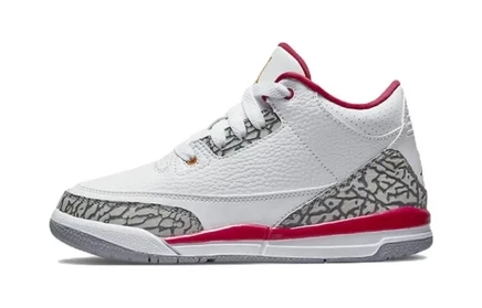 Детские кроссовки Jordan 3 Retro Cardinal PS