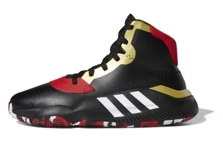 Мужские кроссовки Adidas Pro Bounce, черно-красно-золотые