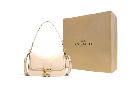 Женская кожаная сумка Coach Tabby, молочно-белая