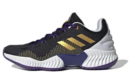 Кроссовки Adidas Pro Bounce 2018, черно-бело-золотые