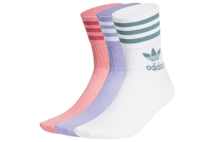 Унисекс-носки adidas Originals, 3 пары, розово-фиолетовые