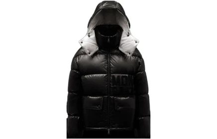 Женская пуховая куртка Moncler Abbaye Short, чёрная