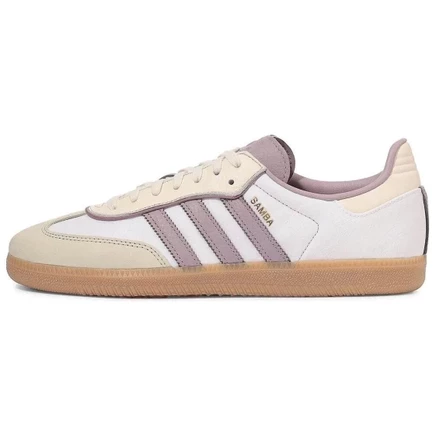 Мужские кеды adidas Samba OG, бежево-фиолетовые