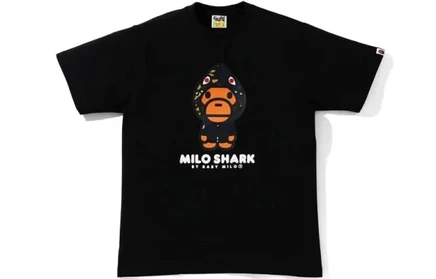 Мужская футболка A Bathing Ape Milo Shark, сине-черная