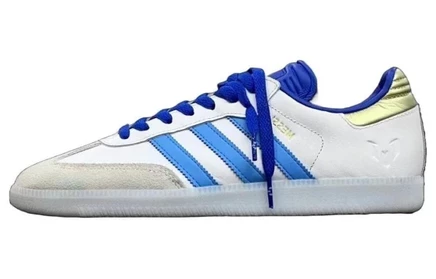 Мужские кроссовки adidas Samba Indoor, бело-серо-синие