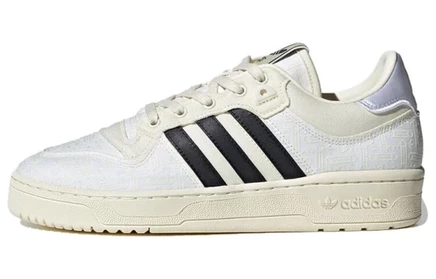 Мужские кроссовки adidas Rivalry Low 86, чёрно-белые